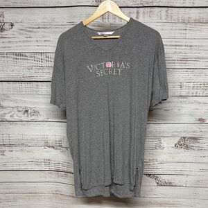 Victoria's Secret Charcoal Gray Tee Nightshirt Vintage